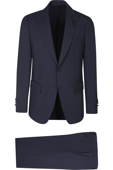 Suits for Men Lardini 3 Pieces Blue Suit