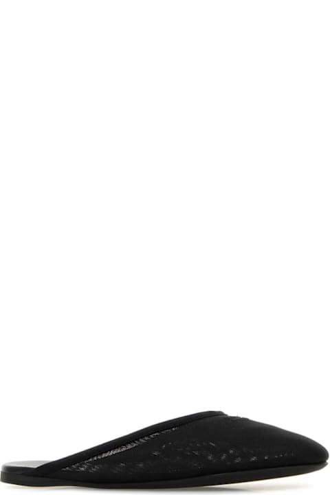 Miu Miu Black Mesh Slippers