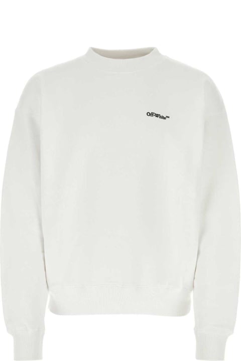 Off-White Men Off-White Logo Embroidered Crewneck Sweatshirt
