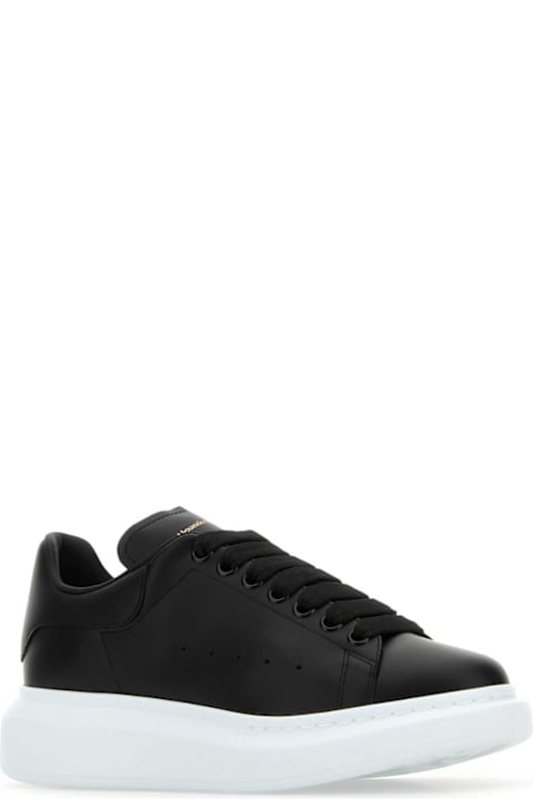 Alexander McQueen Black Leather Sneakers