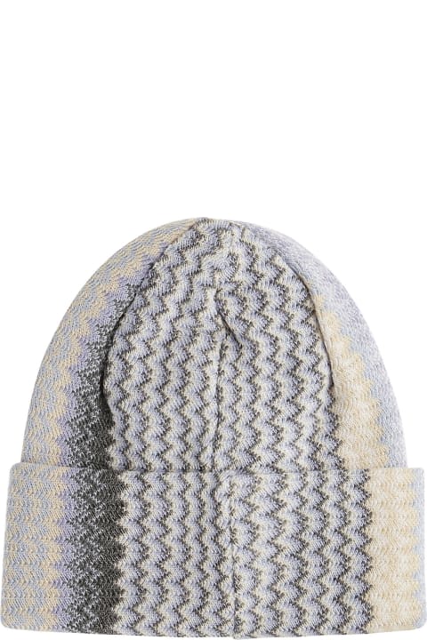 Missoni Hats for Women Missoni Zigzag Woven Knitted Beanie