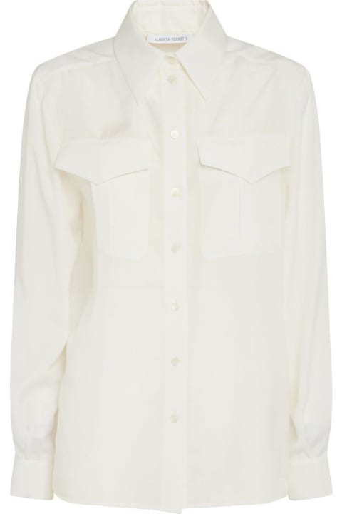 Fashion for Women Alberta Ferretti Patched Pocket Regular Plain Shirt