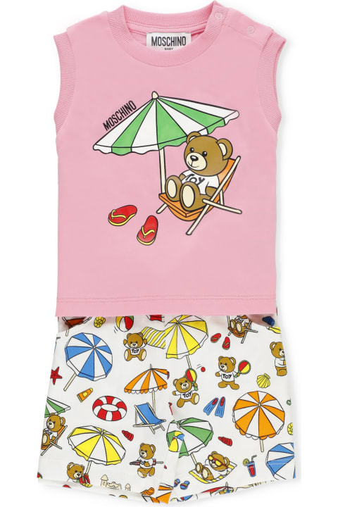 Fashion for Baby Girls Moschino Beach Teddy Bear Two Piece Set