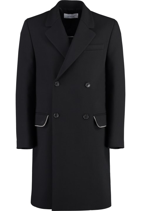 Off-White Coats & Jackets for Men Off-White Double-breasted Virgin Wool Coat