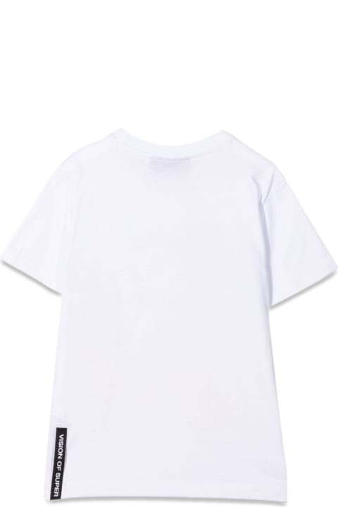 Vision of Super T-Shirts & Polo Shirts for Girls Vision of Super White Kids T-shirt With Tongue Print