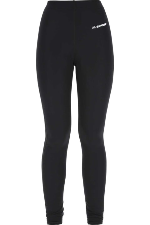 Pants & Shorts for Women Jil Sander Black Stretch Nylon Leggings