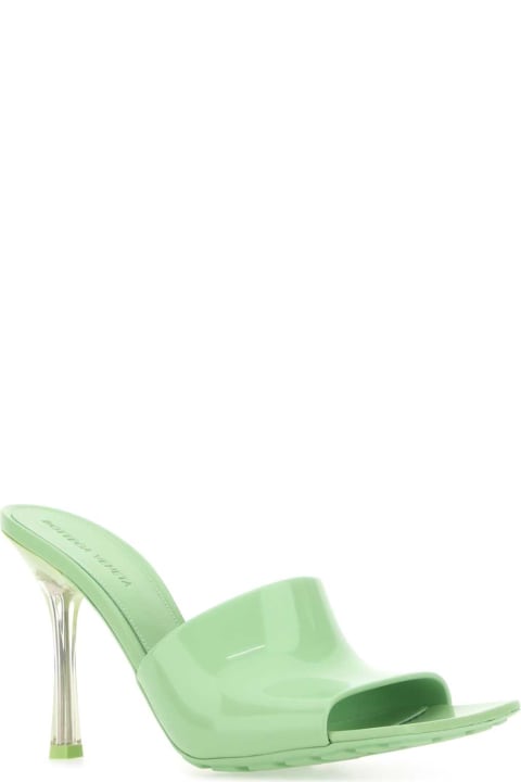 Bottega Veneta Sandals for Women Bottega Veneta Pastel Green Pvc Stretch Mules