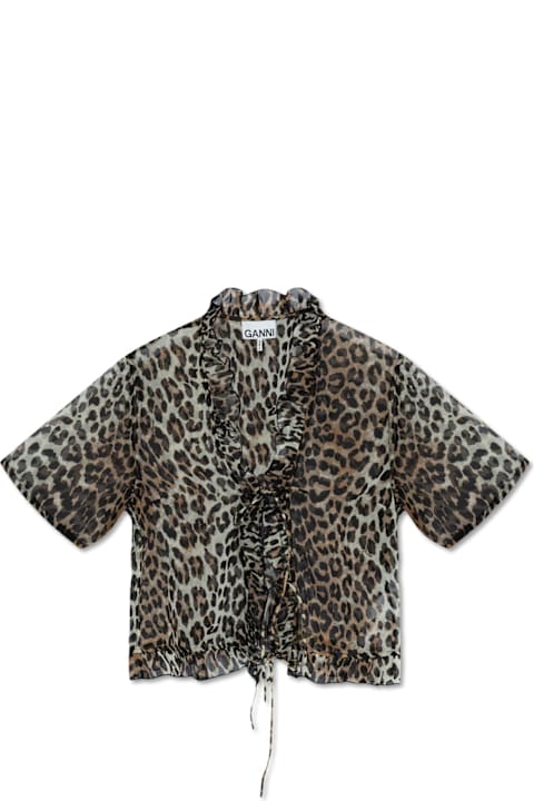 Fashion for Women Ganni Ganni Animal Print Shirt