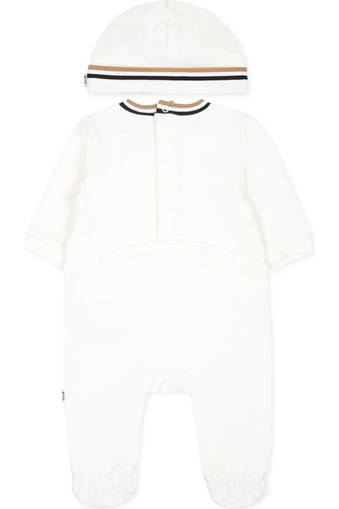 Homeware Hugo Boss White Set For Baby Boy With Logo