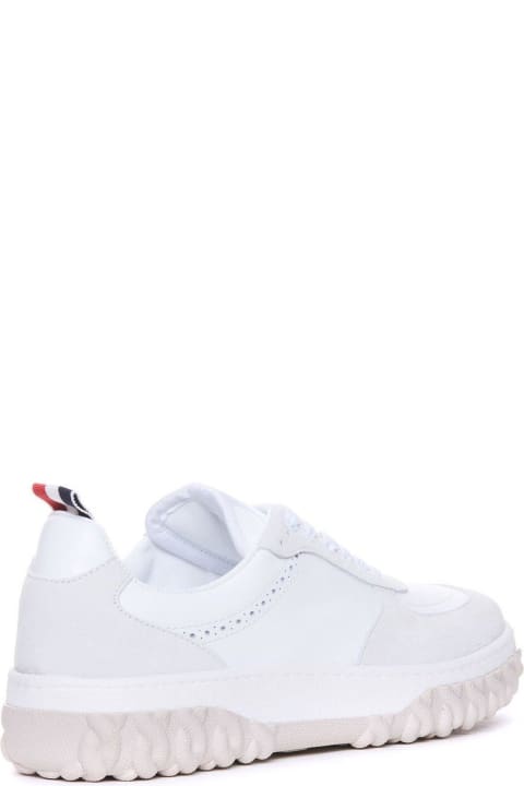 メンズ Thom Browneのスニーカー Thom Browne Letterman Panelled Low-top Sneakers