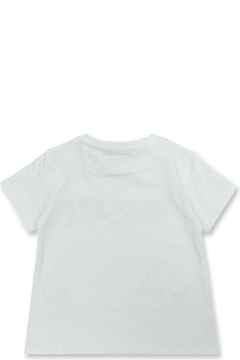 Topwear for Baby Girls Versace Logo-printed Crewneck T-shirt
