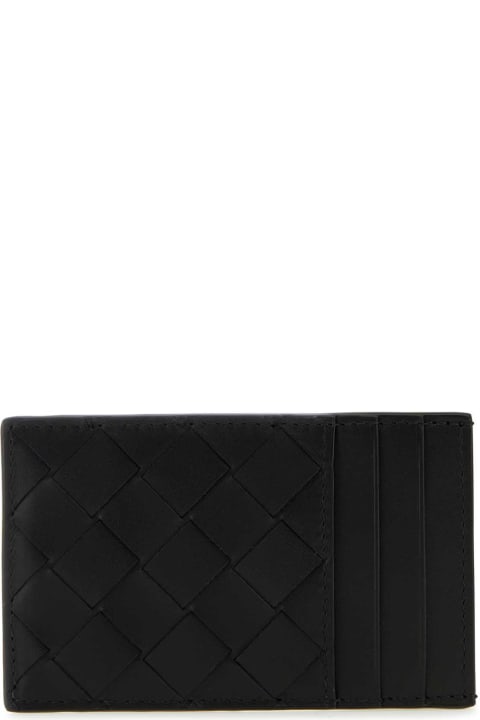 Wallets for Men Bottega Veneta Black Leather Cardholder