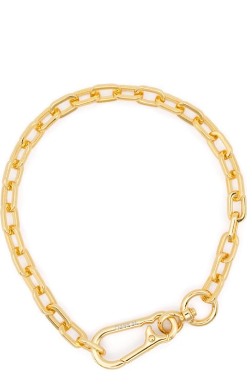 Darkai قلادات معدنية لـ القسم الرجالي Darkai Gold Rolo Choker