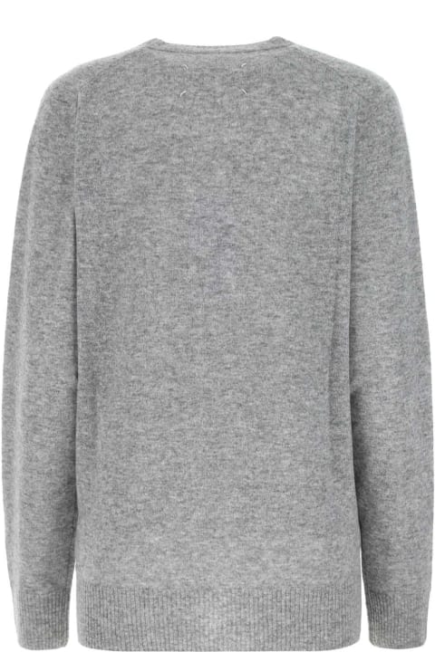 Maison Margiela for Women Maison Margiela Melange Grey Wool Blend Sweater