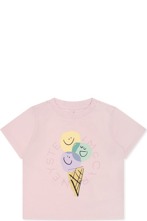 Homeware Stella McCartney Kids Pink T-shirt For Baby Girl With Ice Cream