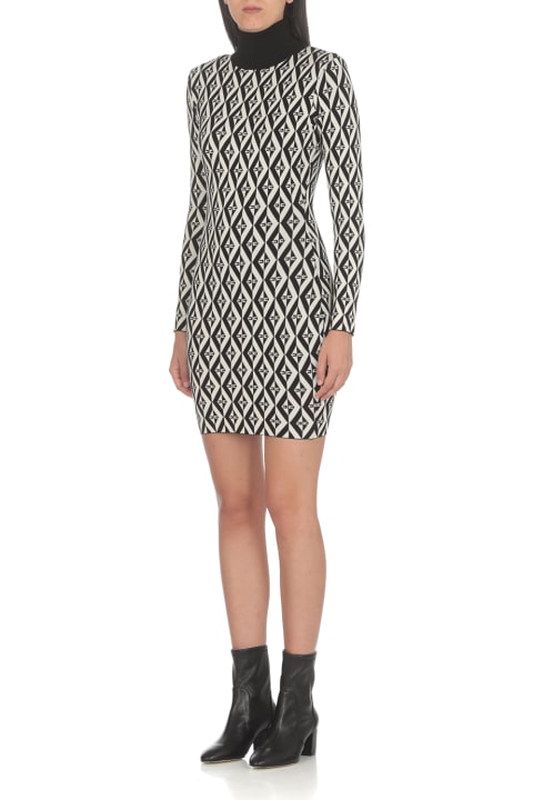 Elisabetta Franchi Women Elisabetta Franchi Rhombus-patterned Knit Minidress