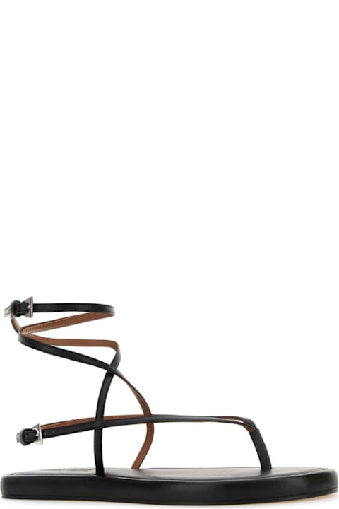 Paris Texas Shoes for Women Paris Texas Black Leather Hydra Sandals