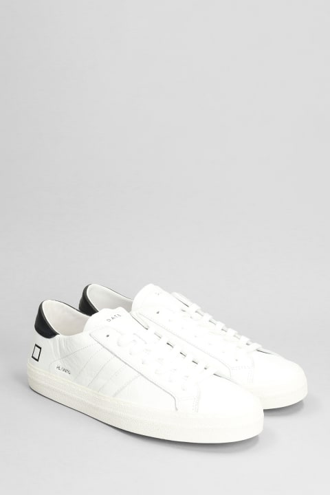 メンズ D.A.T.E.のスニーカー D.A.T.E. Hill Low Sneakers In White Leather D.A.T.E.