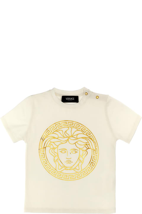 Versace T-Shirts & Polo Shirts for Baby Boys Versace Logo Print T-shirt