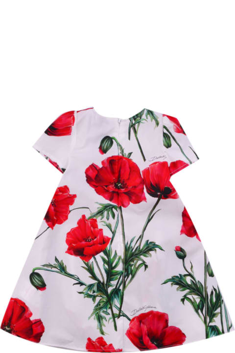 Cotton Dress With Poppy Print