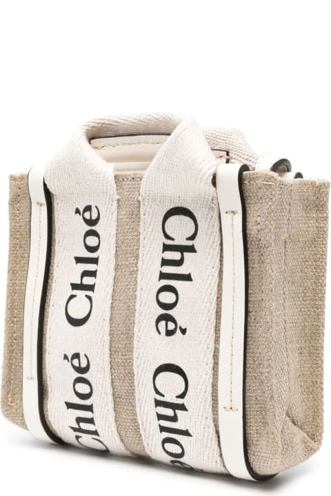 Bags for Women Chloé White Woody Nano Tote Bag