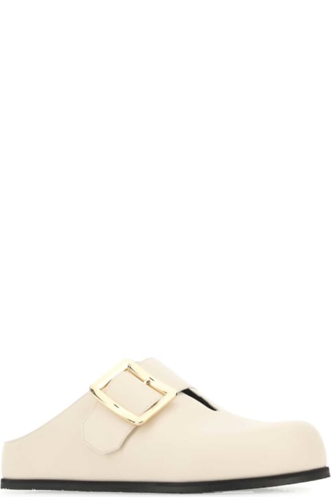Bally for Women Bally Ivory Leather Lulu Slippers