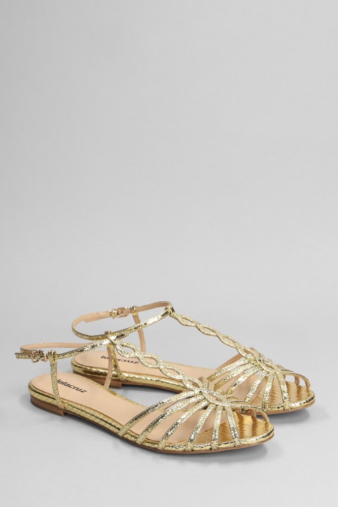 Lola Cruz Shoes for Women Lola Cruz Tango Flats Flats In Gold Leather