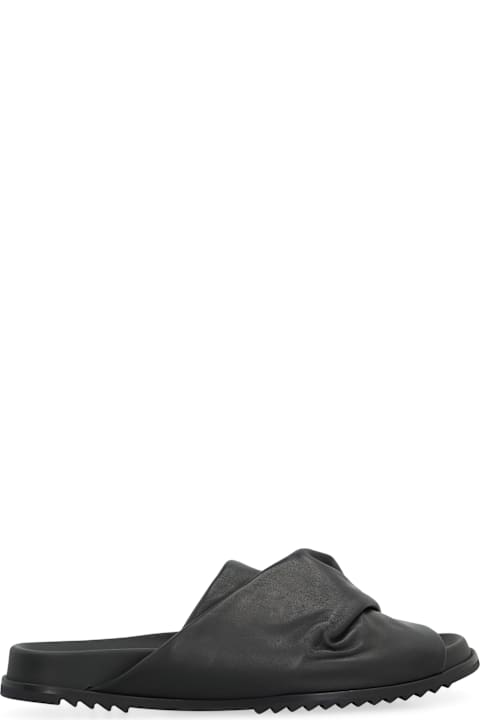 Rick Owens Shoes for Men Rick Owens Mobius Leather Slides