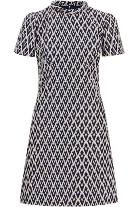 Homeware Valentino Garavani All-over Patterned Short-sleeved Mini Dress