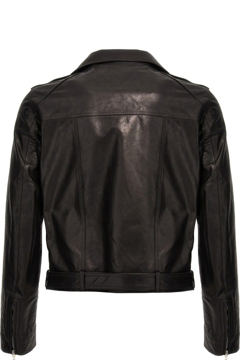 Rick Owens Coats & Jackets for Men Rick Owens Leather Biker Jacket