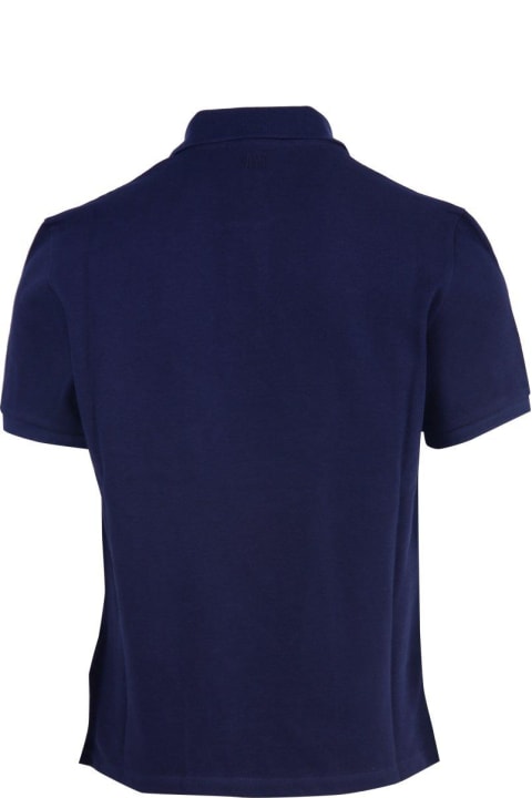Shirts for Men Ami Alexandre Mattiussi Paris Ami De Coeur Logo Embroidered Polo Shirt