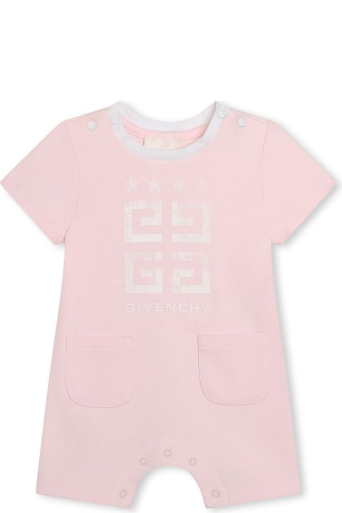 Fashion for Baby Girls Givenchy Pink Playsuit With Givenchy 4g Print