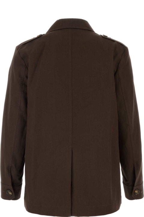 Weekend Max Mara Coats & Jackets for Women Weekend Max Mara Brown Cotton Blend Bacca Jacket