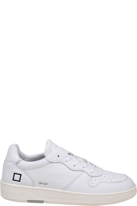 Shoes for Men D.A.T.E. Court Sneakers In White Leather