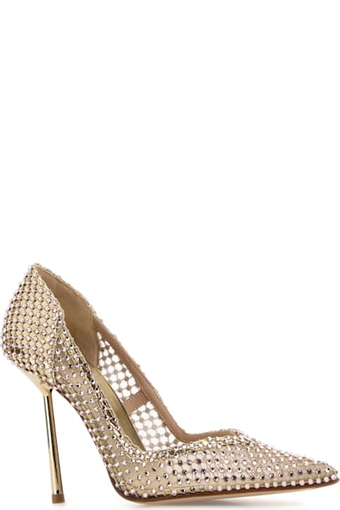 Le Silla Embellished Mesh Gilda Pumps