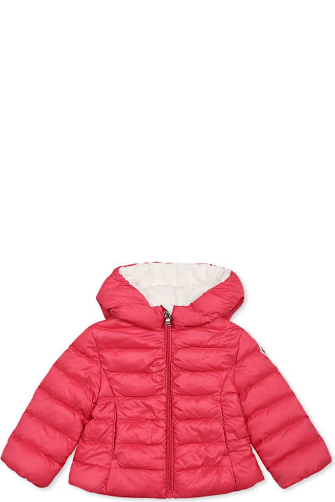 Moncler for Baby Boys Moncler Fuchsia Down Jacket For Baby Girl With Logo