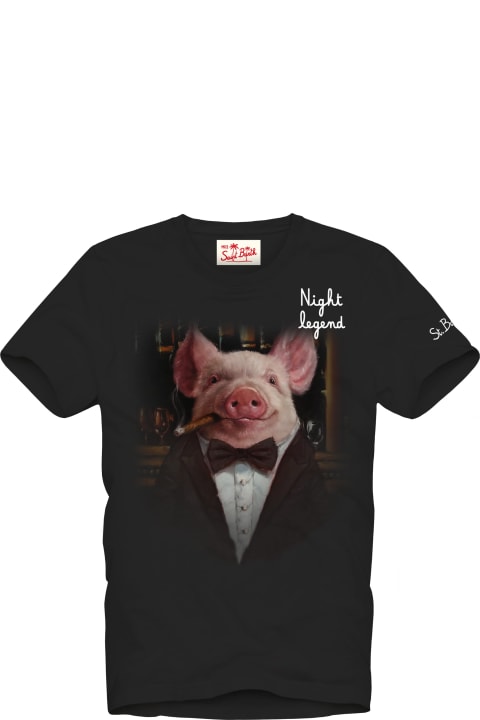 Homeware MC2 Saint Barth Man Cotton T-shirt With Piglet Print | Lucia Heffernan Special Edition