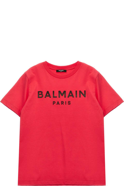 Balmain for Kids Balmain Logo Print T-shirt