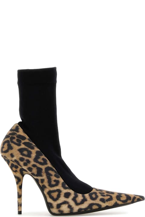 Homeware Balenciaga Printed Suede Avenue Sock Pumps