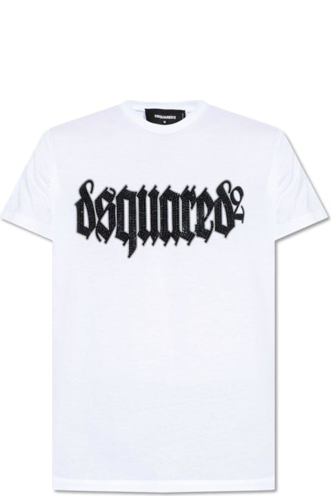 Dsquared2 Sale for Men Dsquared2 Embellished-logo Crewneck T-shirt