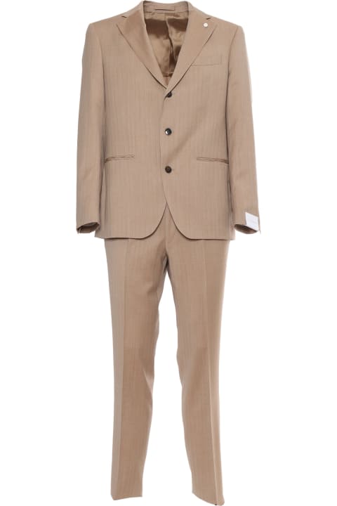 Luigi Bianchi Mantova Suits for Men Luigi Bianchi Mantova Brown Men's Suit
