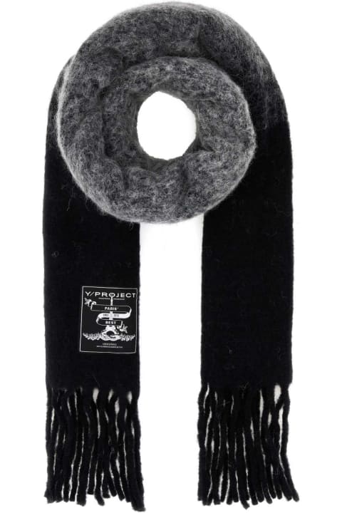 Scarves for Men Y/Project Embroidered Mohair Blend Scarf