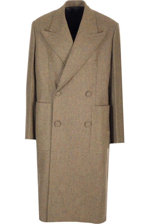 Coats & Jackets for Men Givenchy Double-breasted Herringbone Coat