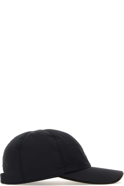 Zegna Hats for Men Zegna Black Polyester Baseball Cap
