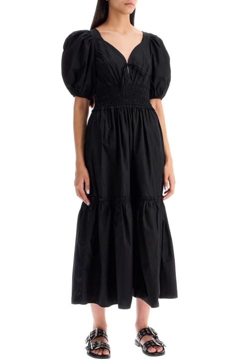 Ganni لـ Women Ganni Black Cotton Maxi Dress