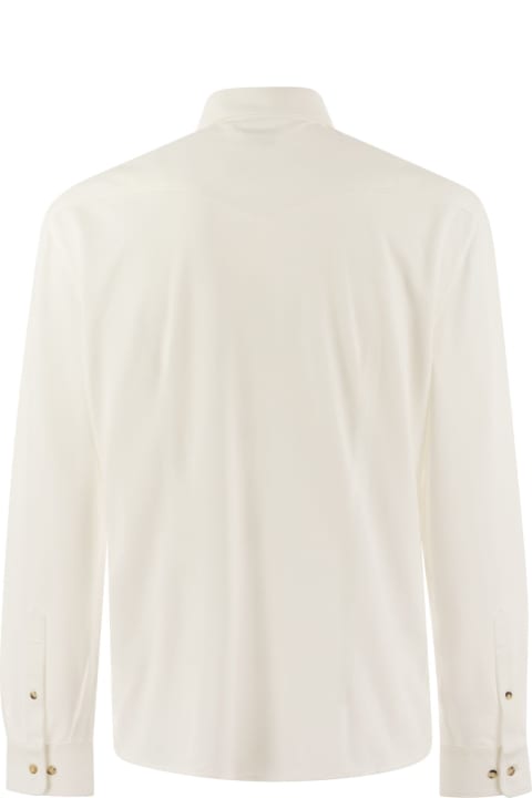 Shirts for Men Brunello Cucinelli Leisure Fit Shirt With Press Studs, Epaulettes And Pockets