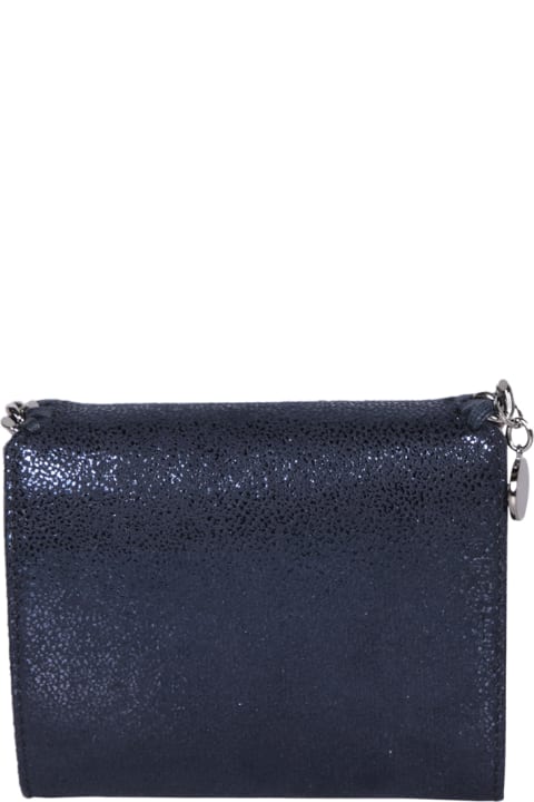 Wallets for Women Stella McCartney Small Flap Blue Wallet