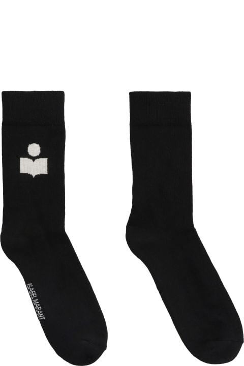 Underwear for Men Isabel Marant Siloki Logo Cotton Blend Socks