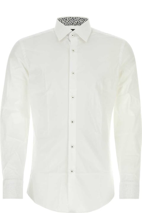 Hugo Boss for Men Hugo Boss White Stretch Poplin Shirt