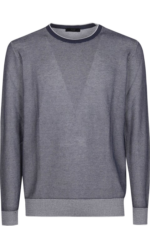 Fay for Men Fay Round Neck Oxford Sweater